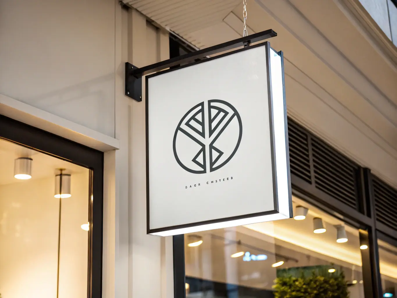 A modern, minimalist logo design for a construction company, featuring clean lines and a strong, geometric icon representing stability and innovation. The logo is set against a backdrop of architectural blueprints, symbolizing the company's focus on building and design.